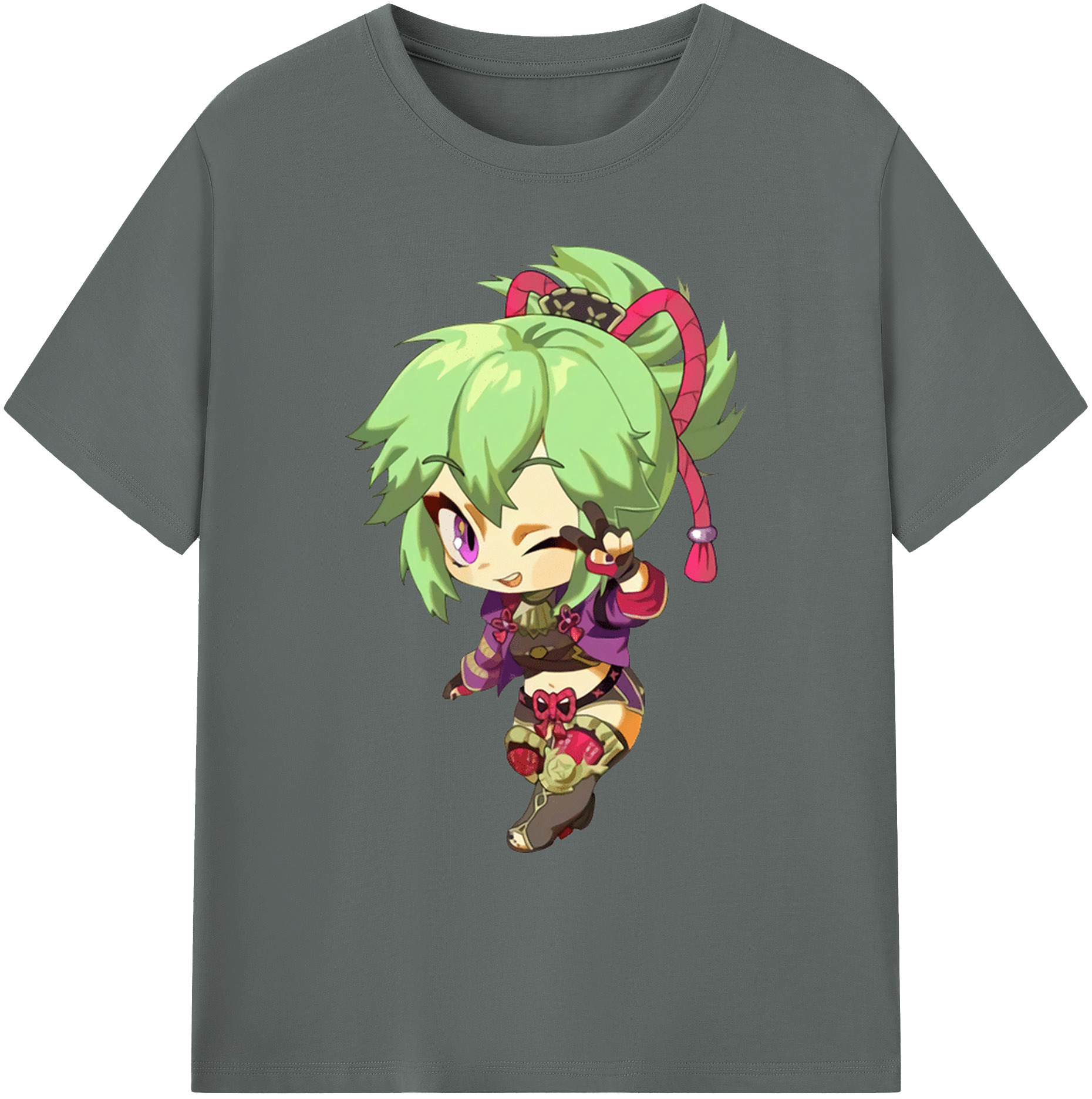 げんし神  久岐忍 くき しのぶ genshin Kuki Shinobu 綿100％ メンズ半袖Tシャツ｜肌触りやわらか＆通気性